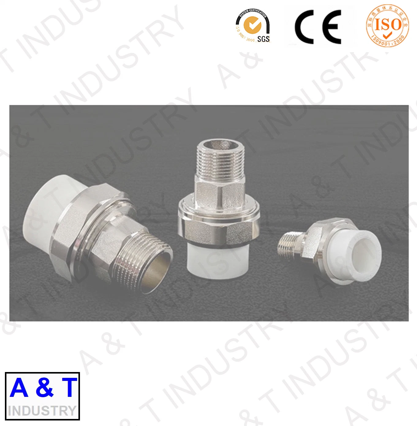 Thread Copper PPR Precision Castings Pipe Fittings Union Connector