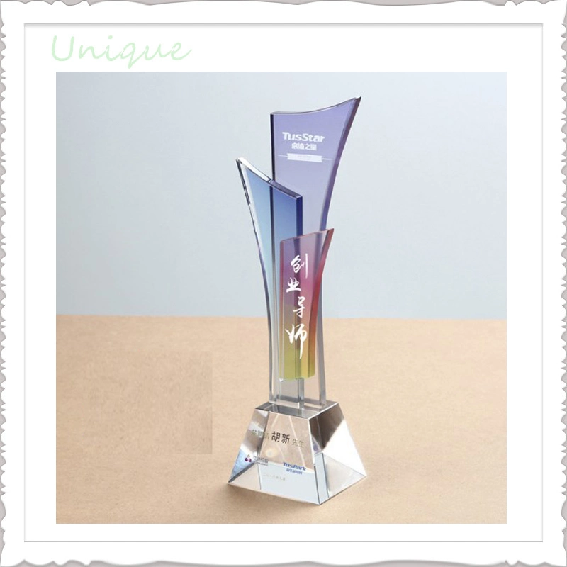 2019 New Fashion Corporate Excellence Award Cup Sport Glass / Acrylic / K9 Bubble Crystal Trophy for Ceremony Gift