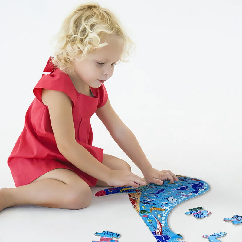 Puzzle jeu dessin-dessin puzzle casse-tête pour enfants jouets éducatifs précoces Puzzle casse-tête de forme animale