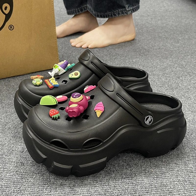 Thick-Soled Cave Shoes Summer Cartoon DIY Cute Heightened