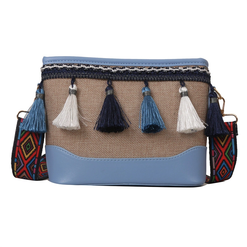 Tassel Weaving Female simple Versatile hombro cruzado Bolsa para mujer