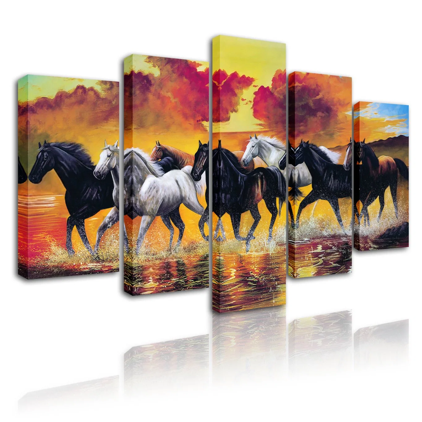 Oil Art Wall Picture Abstract Portrait Living Room Beauty Beautiful Animal Horse Painting