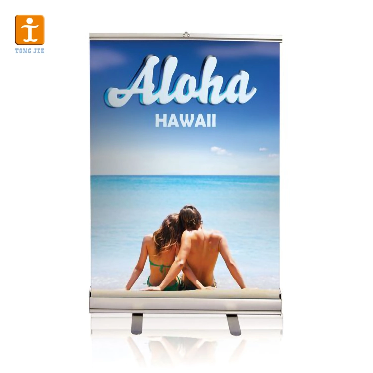 Moviendo Easy Set up Roll up Stand Pull Marketing Banner para mostrar