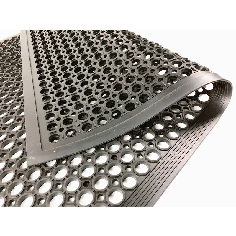 Oil-Proof Anti-Fatigue Perforated Rubber Ring Mat, 12mm Rubber Hole Mat