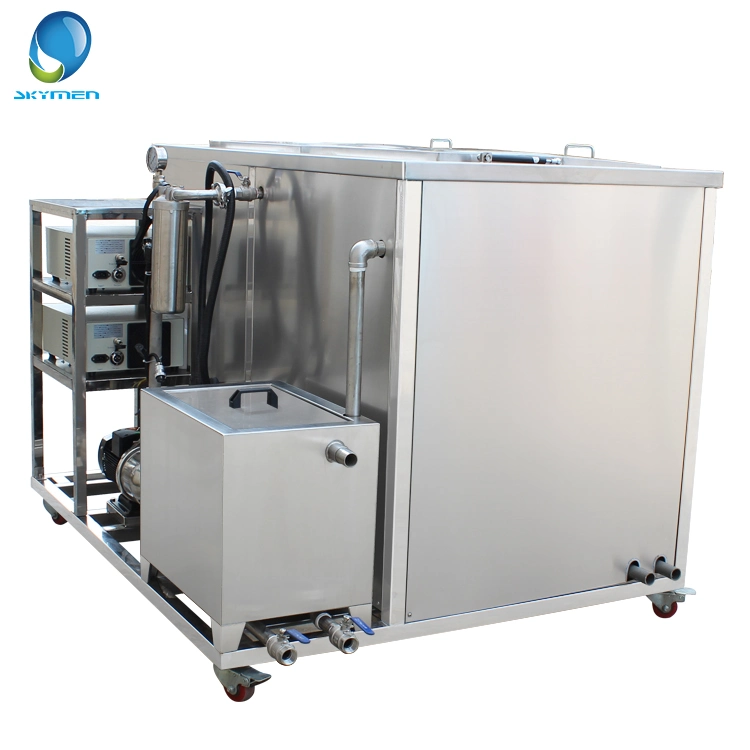 Custom Ultrasonic Cleaning Machine Two Tanks for Heavy Duty Oil Removal