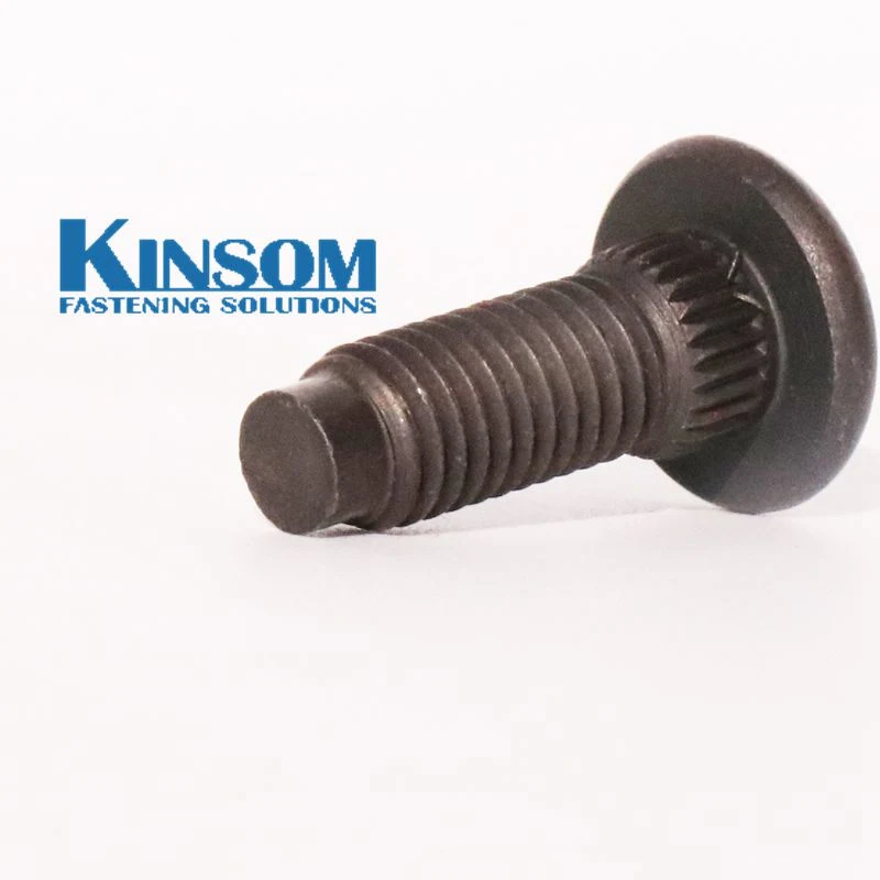 Weld Screw Knurled Neck Screw Black Phosphate Screw Flat Head with Knurling Custom 8.8 10.9 Grade Fastener Weld Bolt