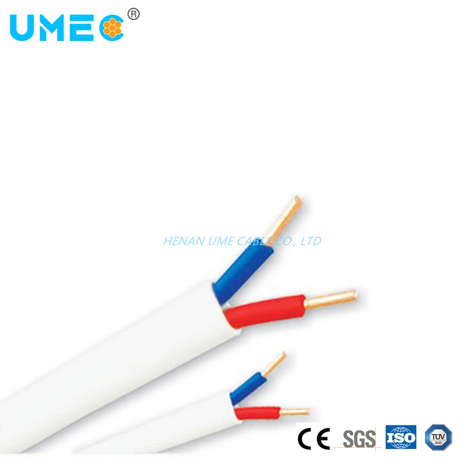 IEC60227 Flat Twin and Earth 2.5X2c+E Cu/PVC/PVC Electrical Wire Communication Equipment BVVB/Blvvb TPS