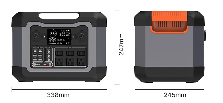 Wholesale/Supplier 1200W LiFePO4 Lithium Battery Power Station Computer Phone Charging Portable Power Station System with Solar Panel