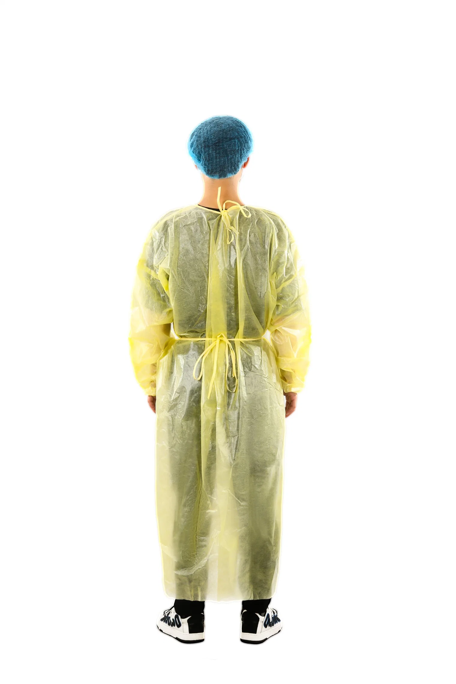 Factory Directly Supply Wholesale/Supplier Waterproof Non-Woven PP Coated PE Isolation Gown