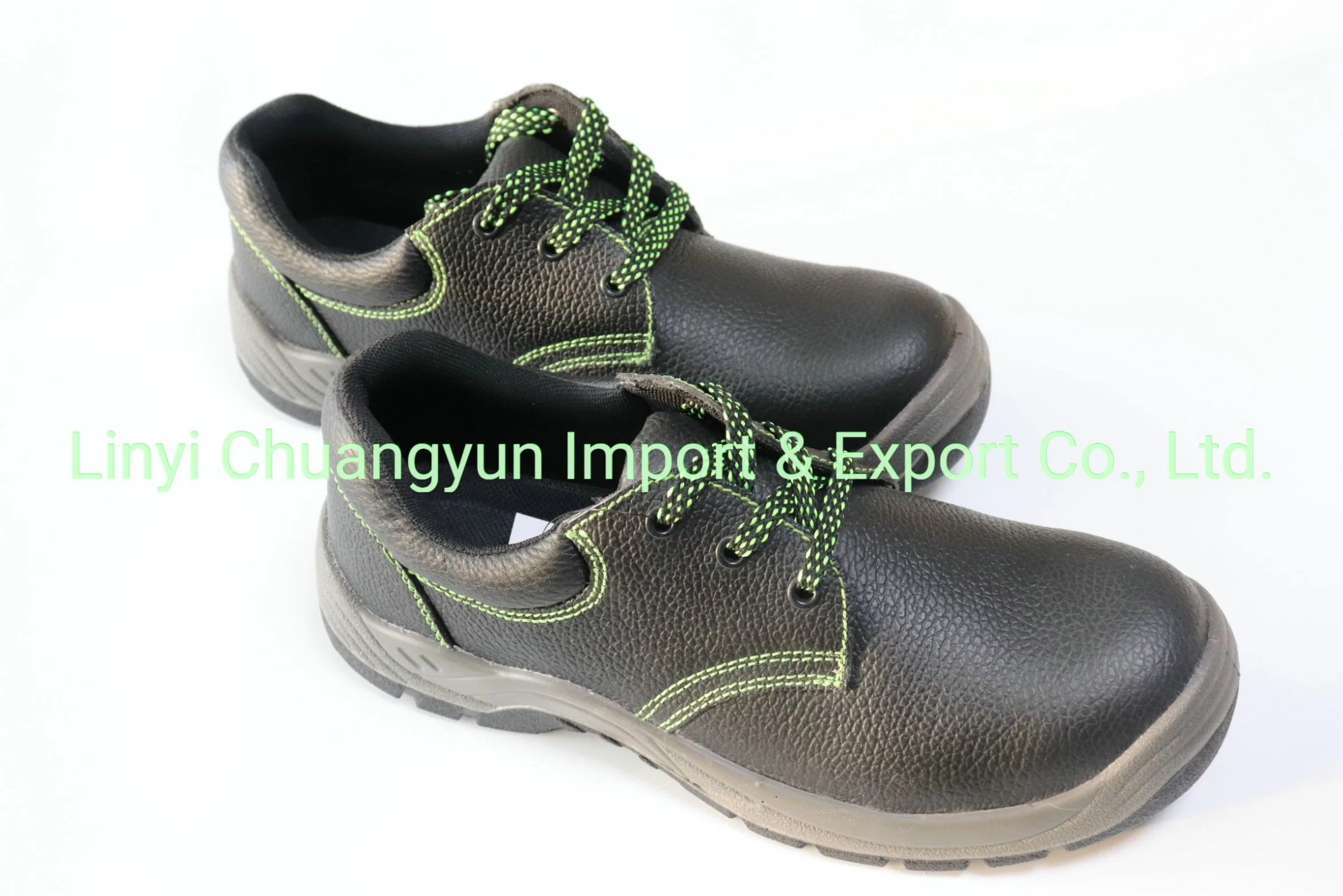 PU Sole Black Action Leather Steel S1p Safety Shoes