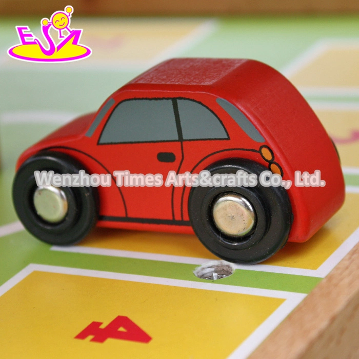 New Products Lovely Pink Children Wooden Toy Garage for Cars W04b050