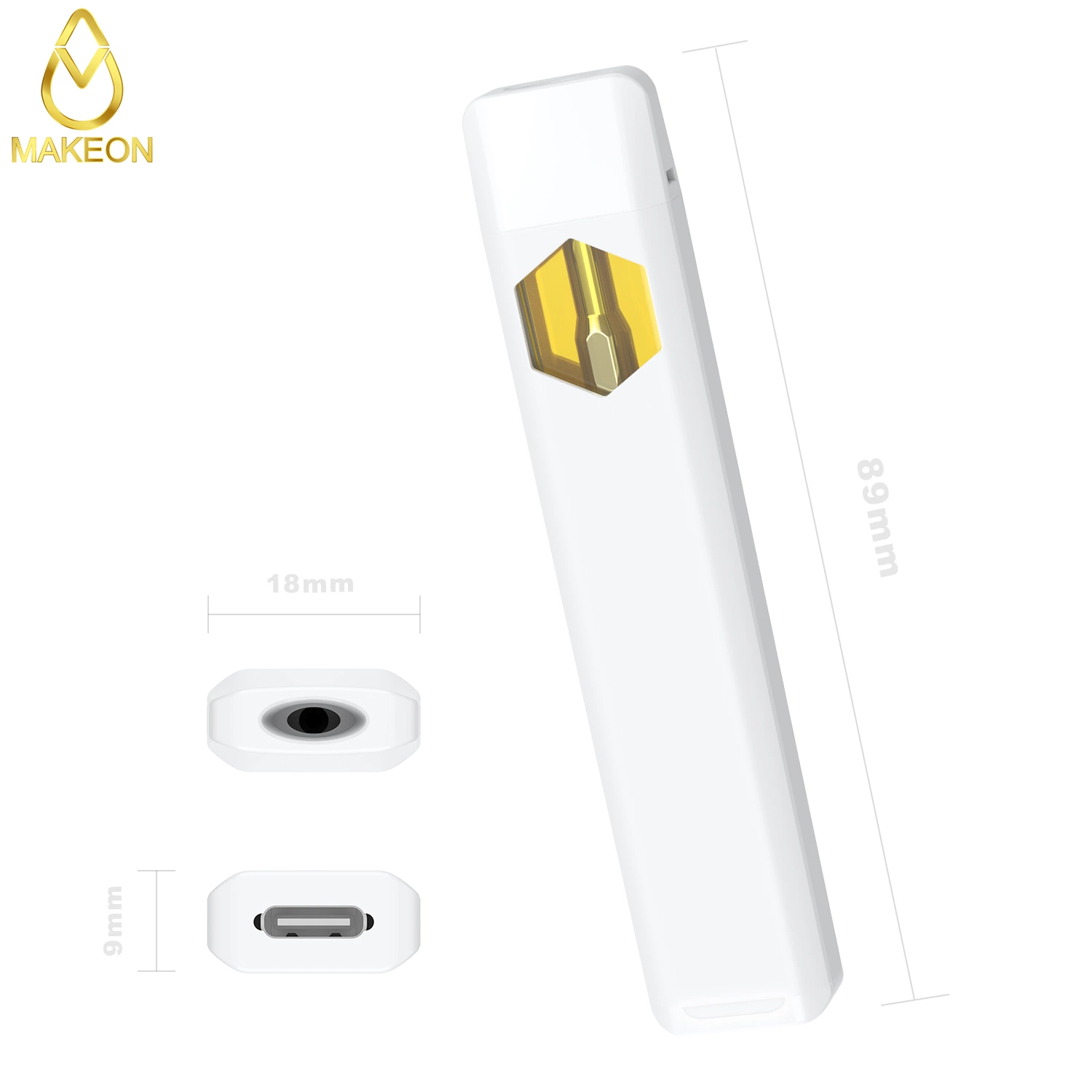 Makeon Disposabels Ds Pen Style High quality/High cost performance Vape Pod Best for Thick Oil Live Resin OEM Custom Brand Logo&Packaging Boxes vape