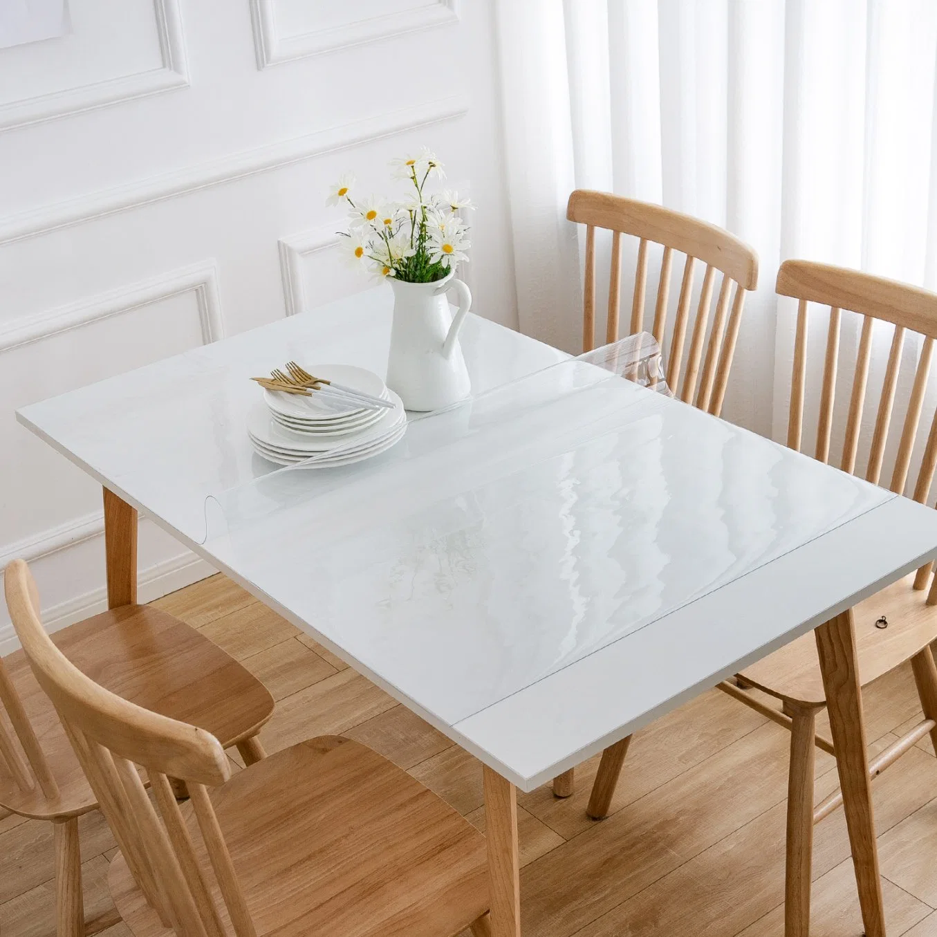 Vinyl Desk Covering PVC Table Cloth for Supper Clear