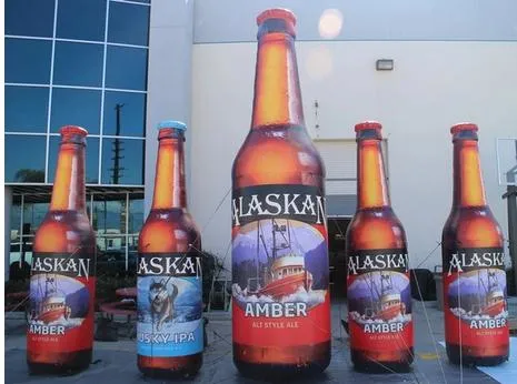 2023 nuevas botellas de cerveza de Alaska inflables gigantes