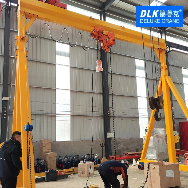 Adjustable Light Duty Portable Single Girder Electric Mobile Gantry Crane Lifting Equipment