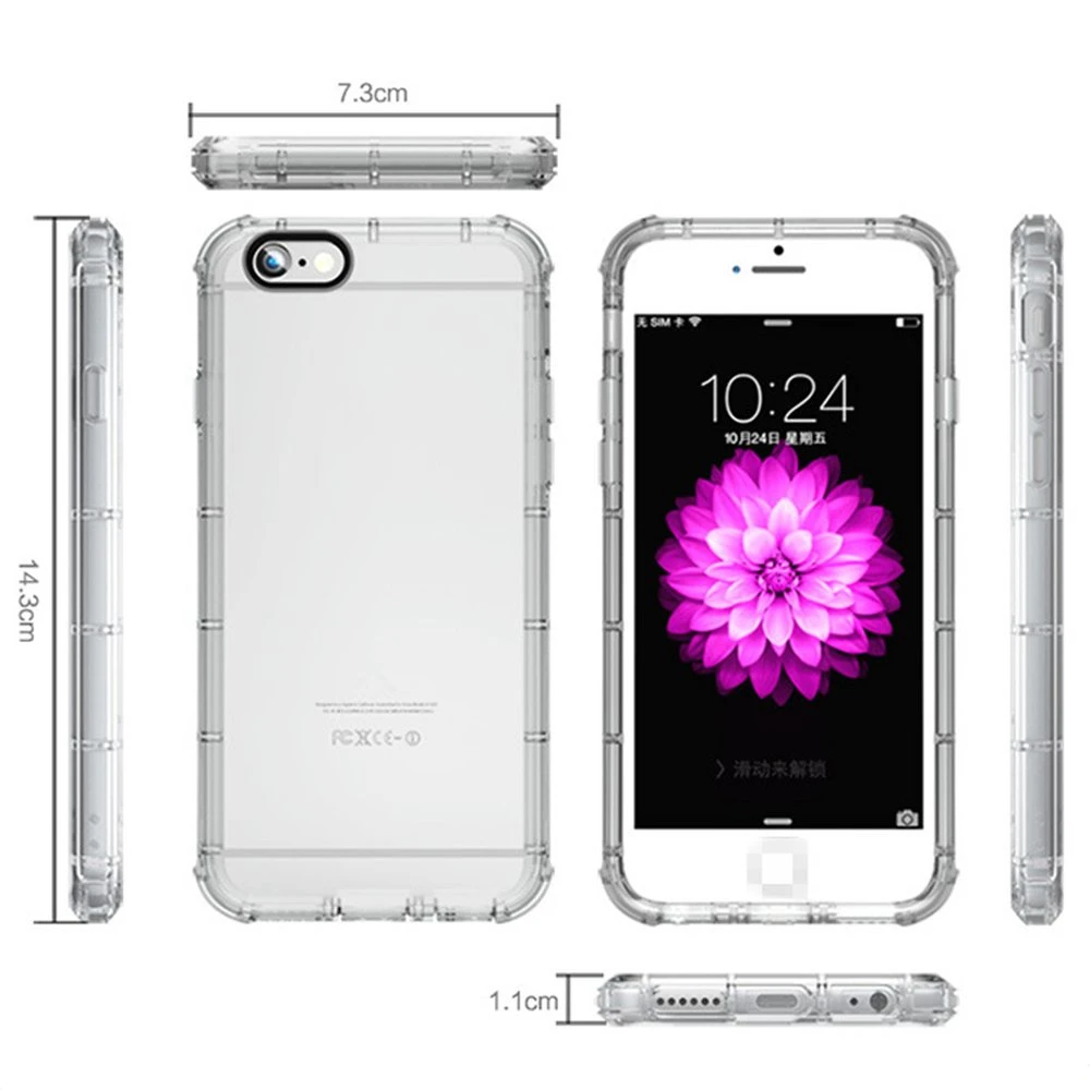 Clear Air-Cushion Anti-Drop TPU Case for iPhone 7