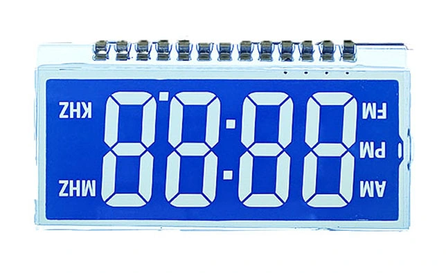 Custom Alarm Clock LCD Display Negative Transmissive Htn 7 Segment LCD Touch Screen