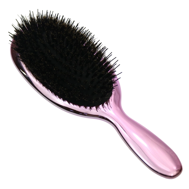 Profreeionsal Salon Hair Tools Manufacturer Electroplated Boar Bristle Hair Extension Brush