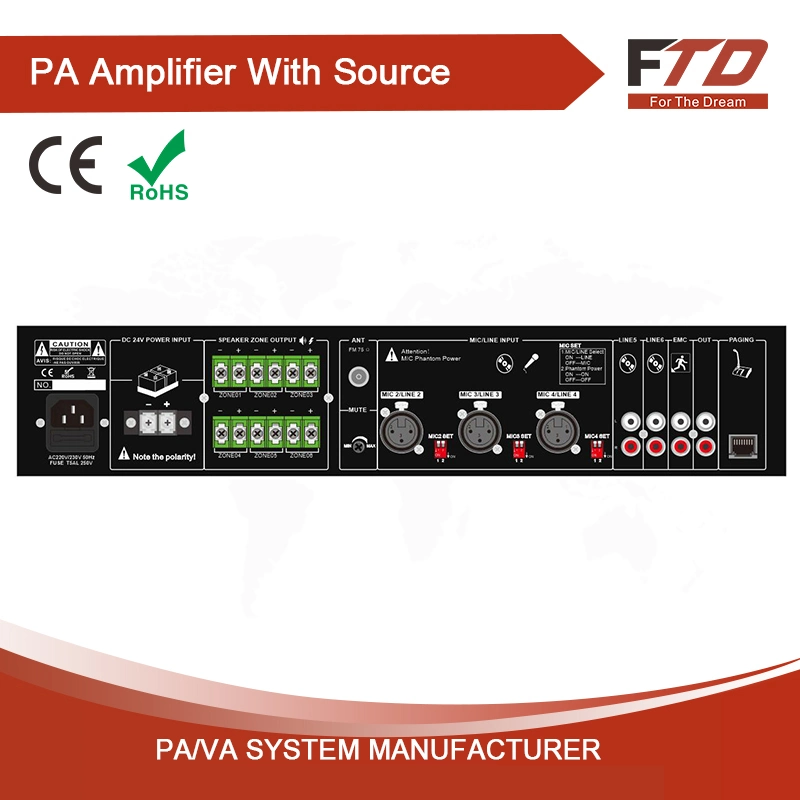 Car Amplifier 3500W Mixer Amplifier with MP3&FM&USB&SD
