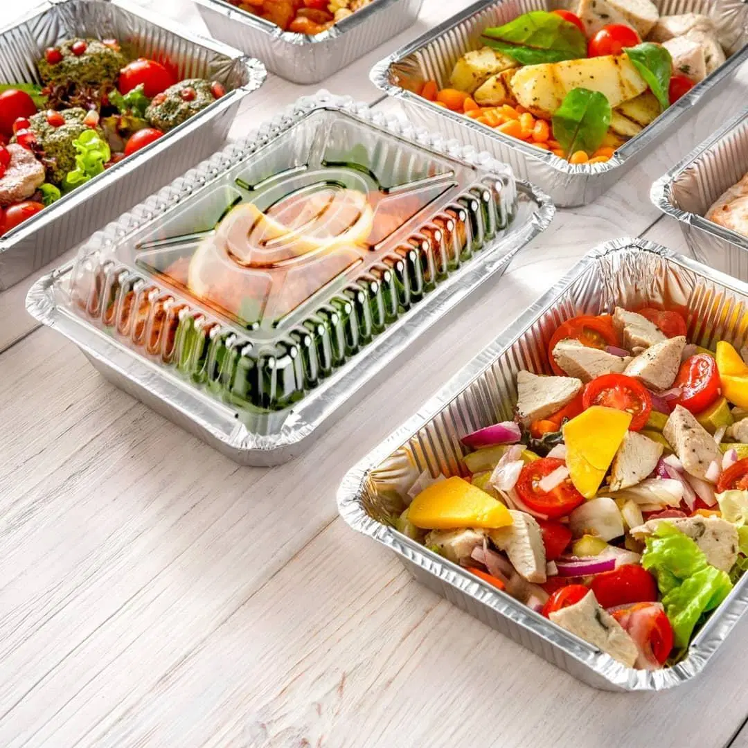 10pack 20pack 50 Pack Disposable Aluminum Foil Containers Half Size 9X13 Aluminium Foil Pans Baking Tray with Lid