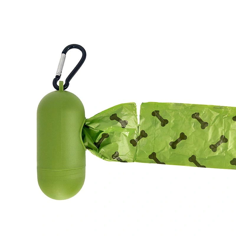Eco friendly Compostable bolsas de caca de perro de la fécula de maíz bolsas de caca de gato verde