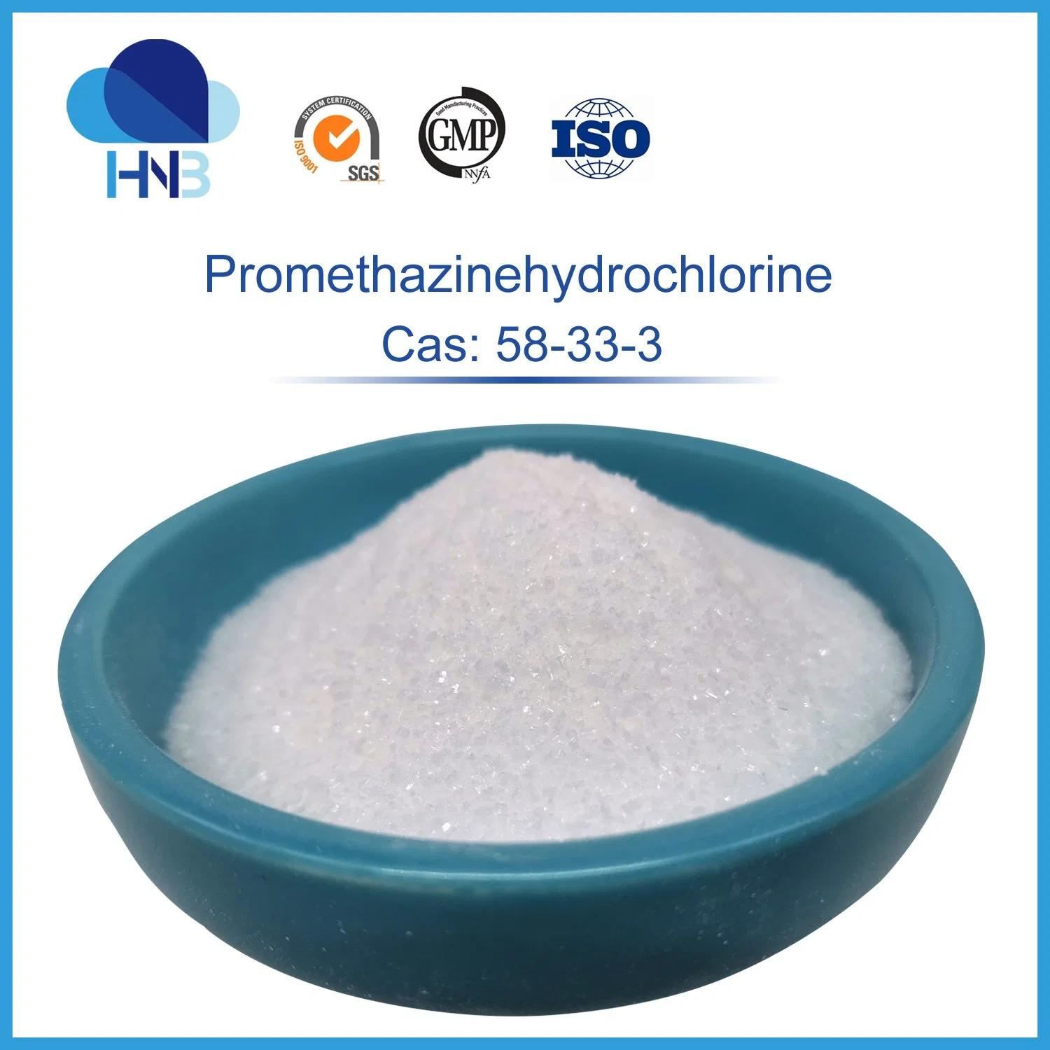 GMP Factory Pharma Promethazine Hydroكلوريد CAS 58-33-3 القوة المنتج 99% مسحوق الطاقة