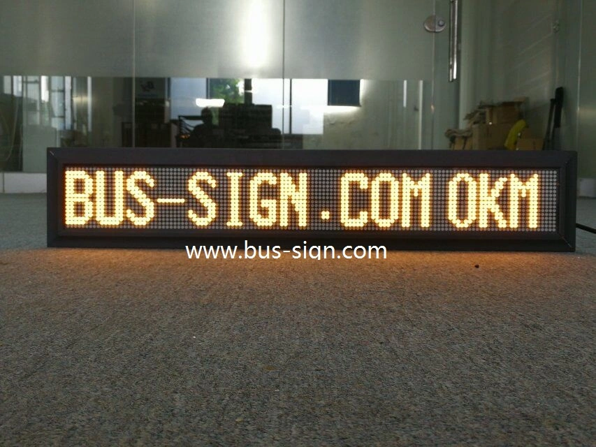 Bus Scrolling Display Amber Programmable LED Moving Text Sign