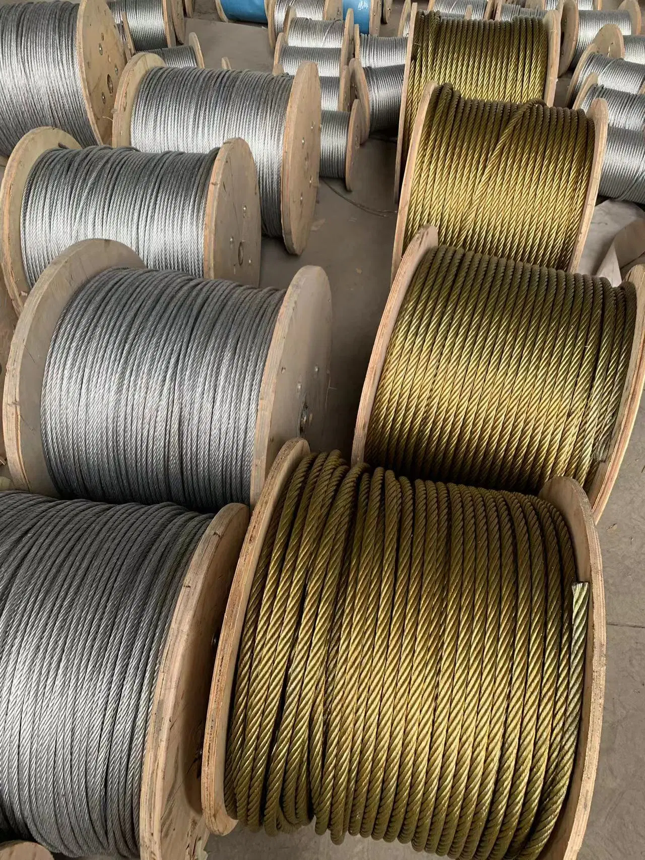 Elevator Rope 8X19s+Iwrc 8X19+FC Ungalvanized Steel Wire Rope Cable Steel Oil Yellow Grease