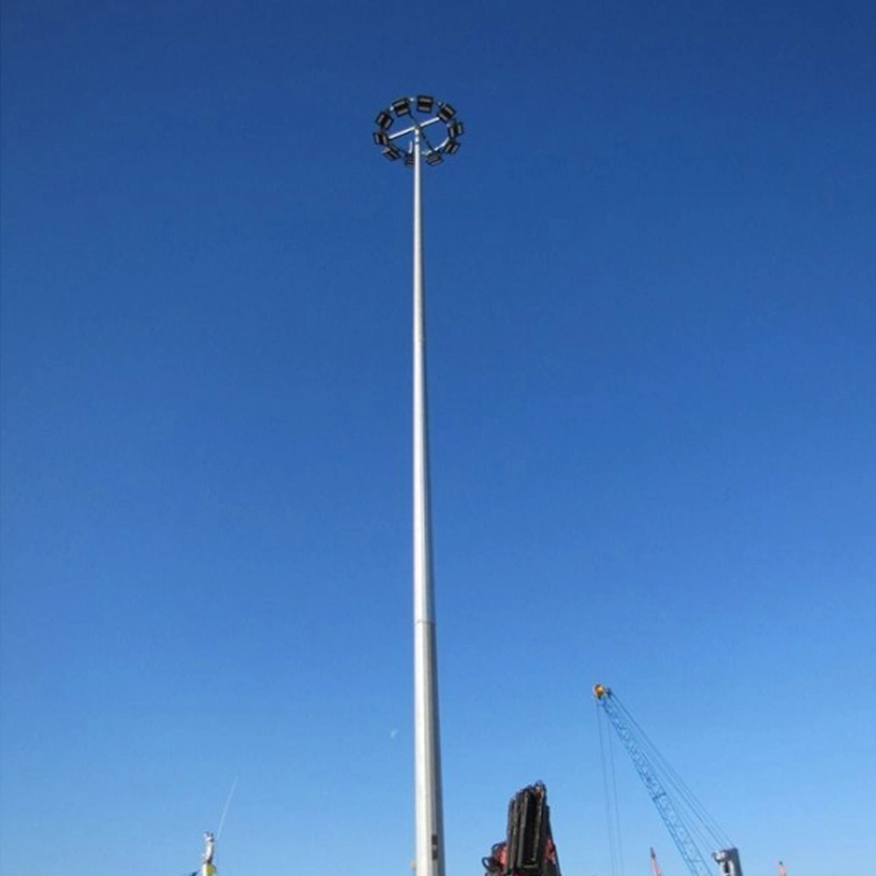 High Mast Lighting Galvanized Octangonal Pole 20m 25m 30m 35m 40m 45m High Mast Light Pole