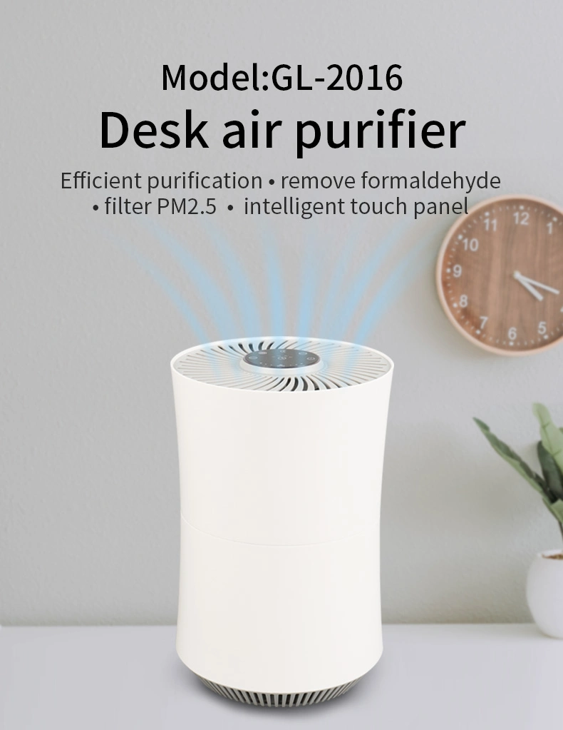 5 Layers of True HEPA Filter 30dB Low Noisy Negative Ion with 60 Cadr Filtration Air Purifier Remove 99.97% Dust Smoke