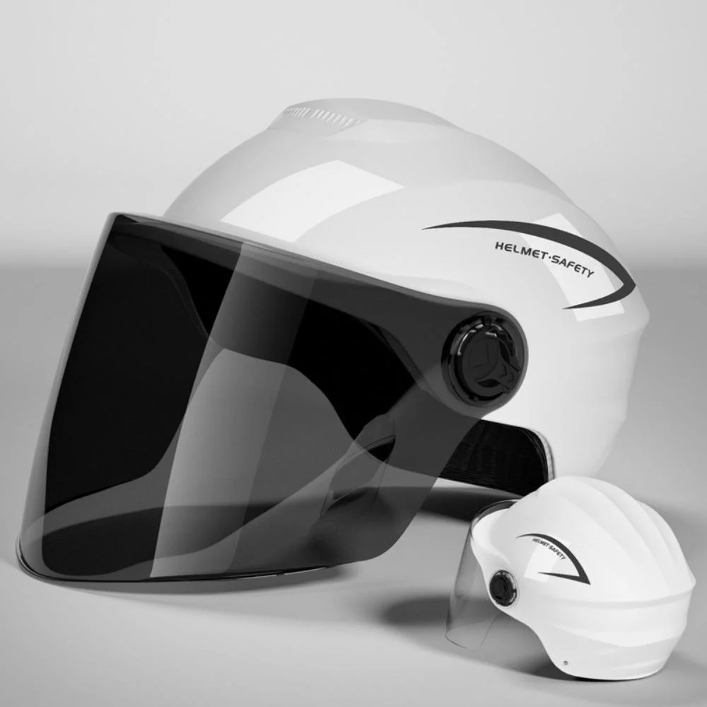 Half Helmet with Clear Sun Lens Unisex Electric Vehicle Motorcycle Helmet Multiple Safety Protection Wyz20337