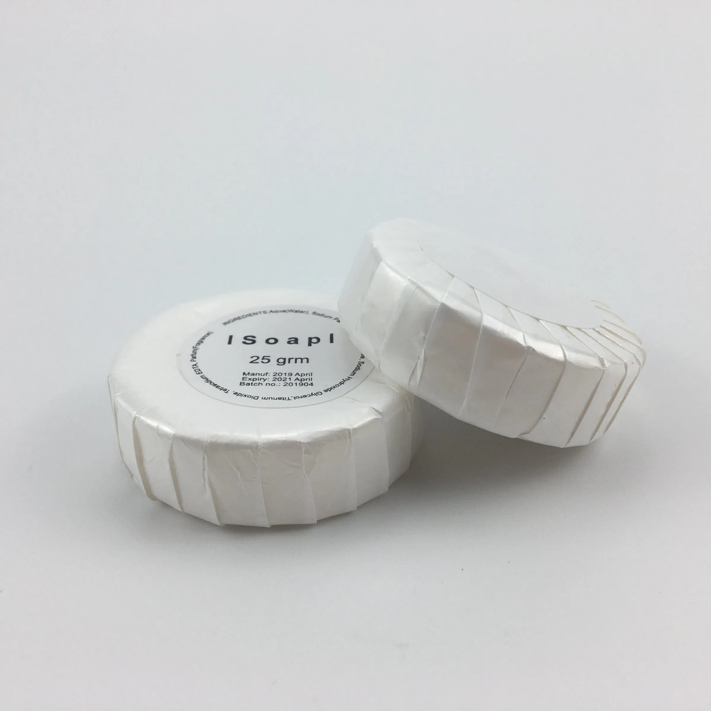 Pacote de plástico de revestimento de pérola Mini Soap para hotéis