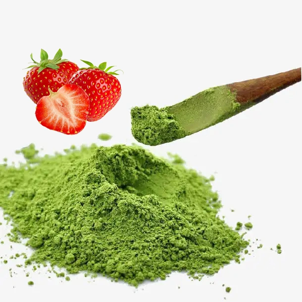 Beverages Served Cold or Hot Japanese Taste Green Powder Matcha Tea Strawberry Flavour Fruit Matcha