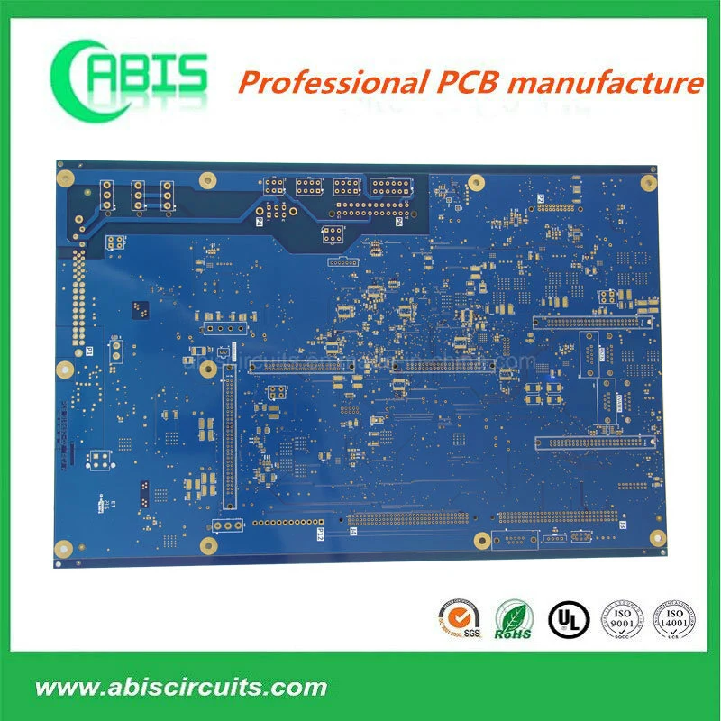 Custom Multilayer 94V0 RoHS PCB, Blue Ink Printed Circuit Board Making