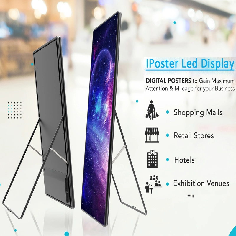 P2.5 Digital LED Poster P2.5 P3 LED Mirror Screen Indoor Digital LED Poster