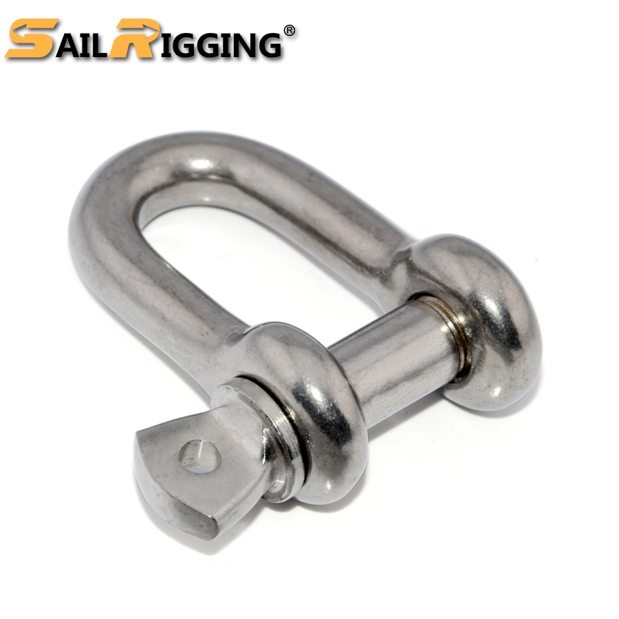 Heavy Duty Forged 316/304 European Ss Polished Boat Chain Anchor D Shackle for Marine Dee Shackle