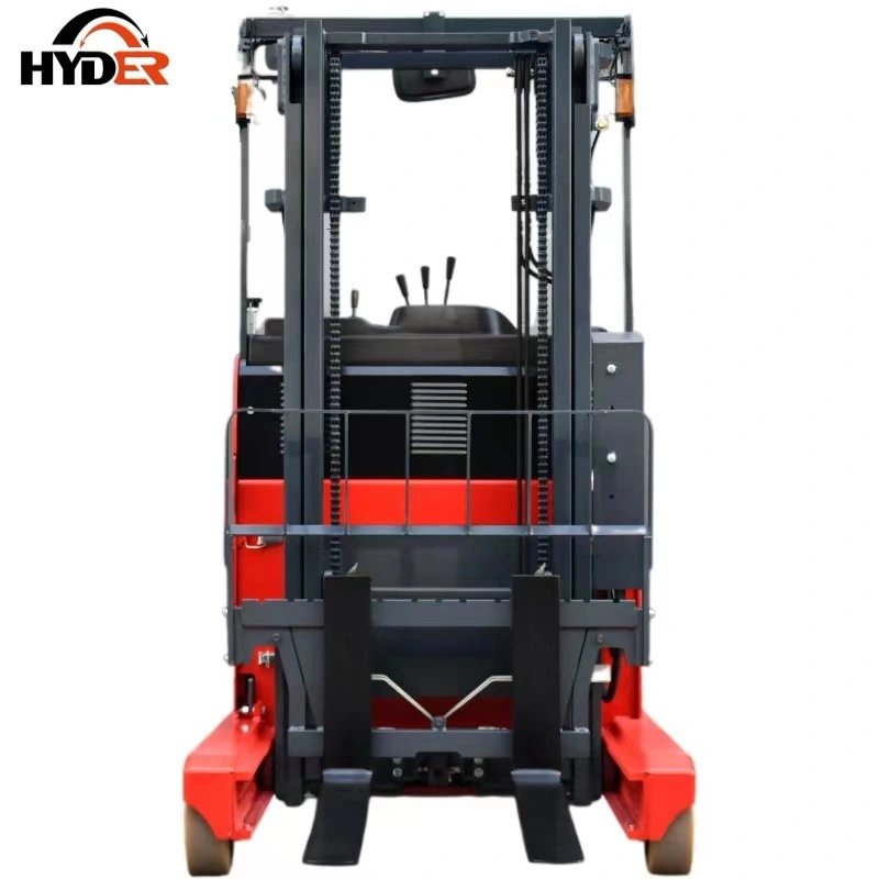 China Factory 1,5ton carretilla elevadora eléctrica Stand on Reach Truck 48V 300ah