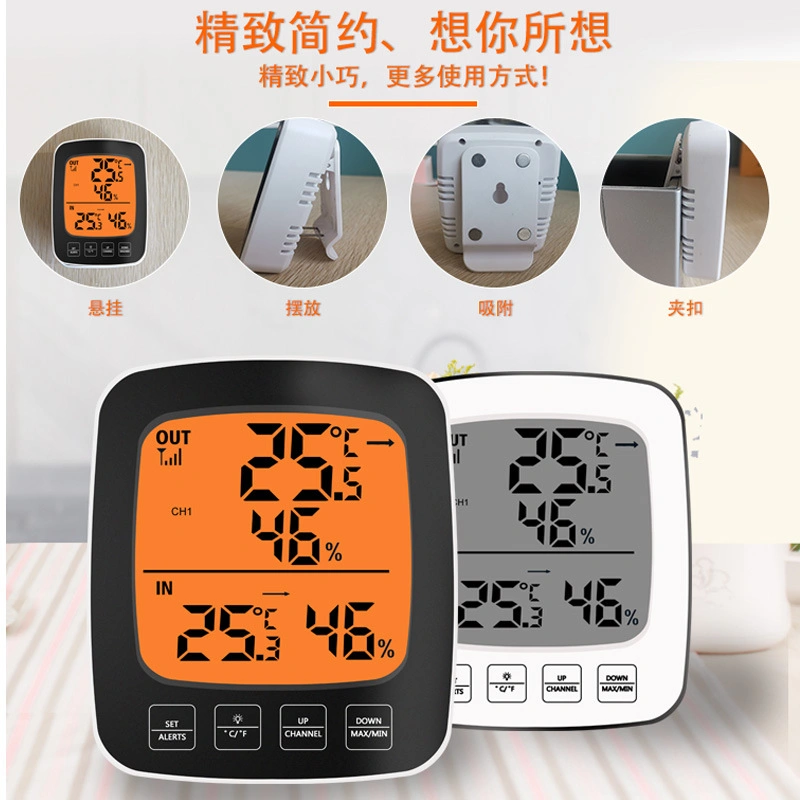 Wireless Room Hygrometer Thermometer with Touch Backlight for Home