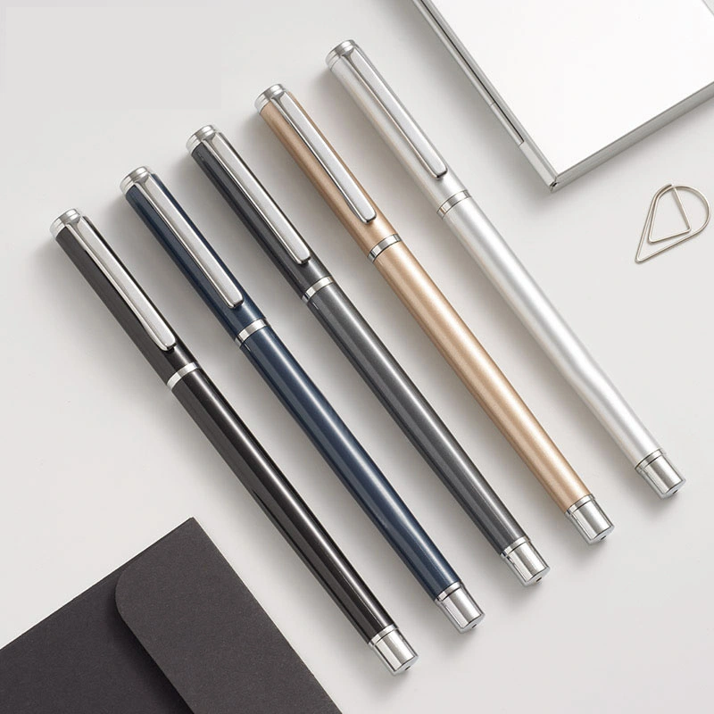 Metal Customized Logo Business Gift Pen Lettering and Marking Easy-to-Use Black Gel Writing Pen