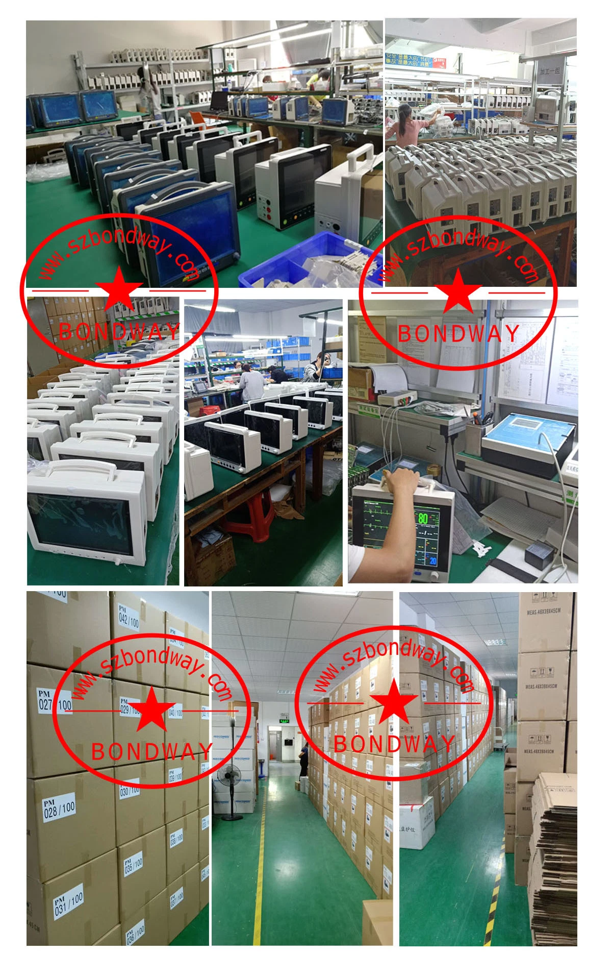 Patient Monitor, Medical Equipment, Bedside Patient Monitoring System with 15 Inch Large TFT LCD Display, Hospital Equipment