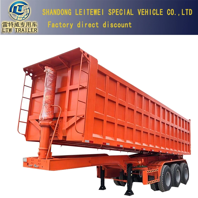 Heavy Equipment for Mining Industry Dump Trailer Hydraulic 50 -90 Tons Tipper Tipping Trailer Trucks Trailer