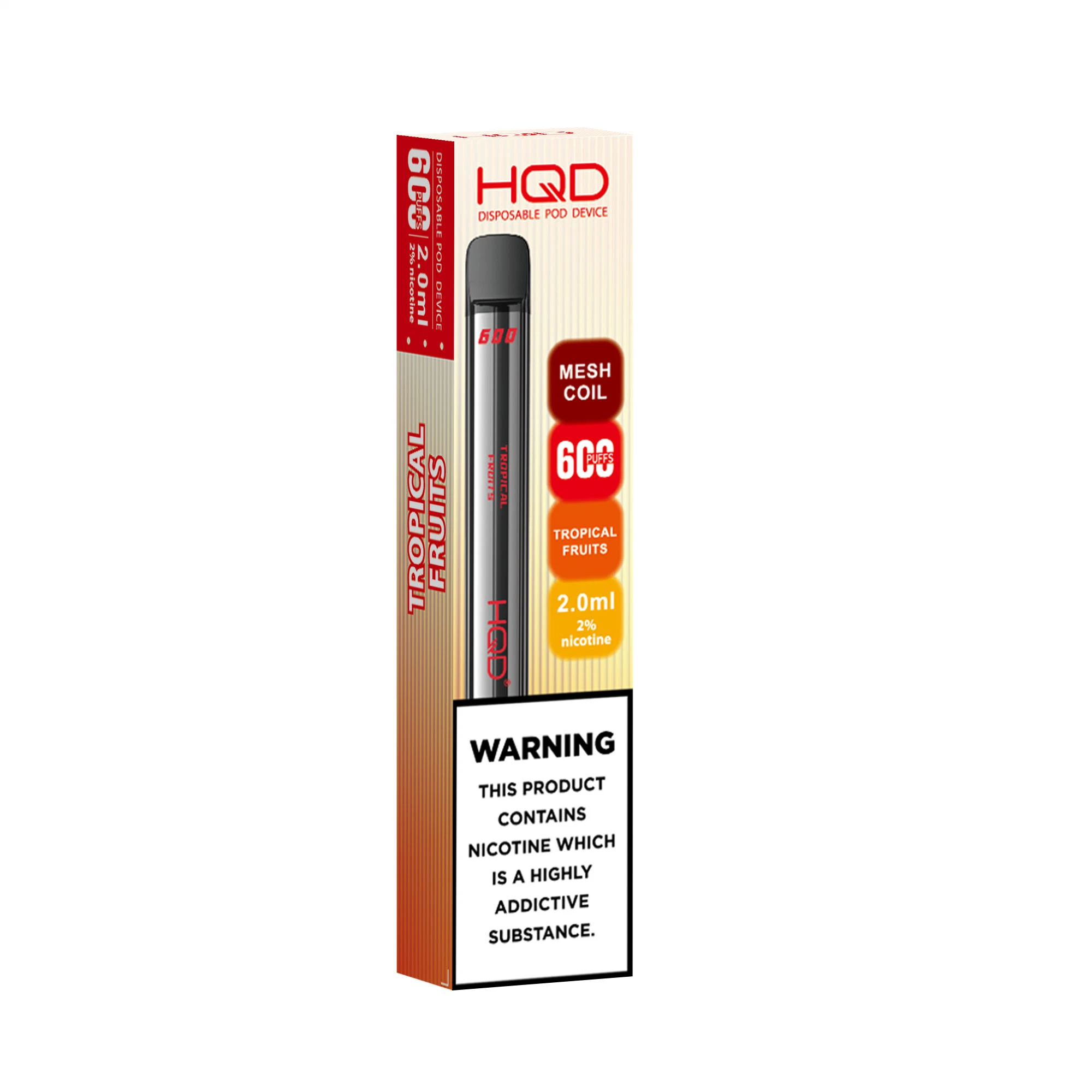 Hqd 600 Puffs Disposable/Chargeable Vape Device Super 600 with Tropical Fruits Flavors