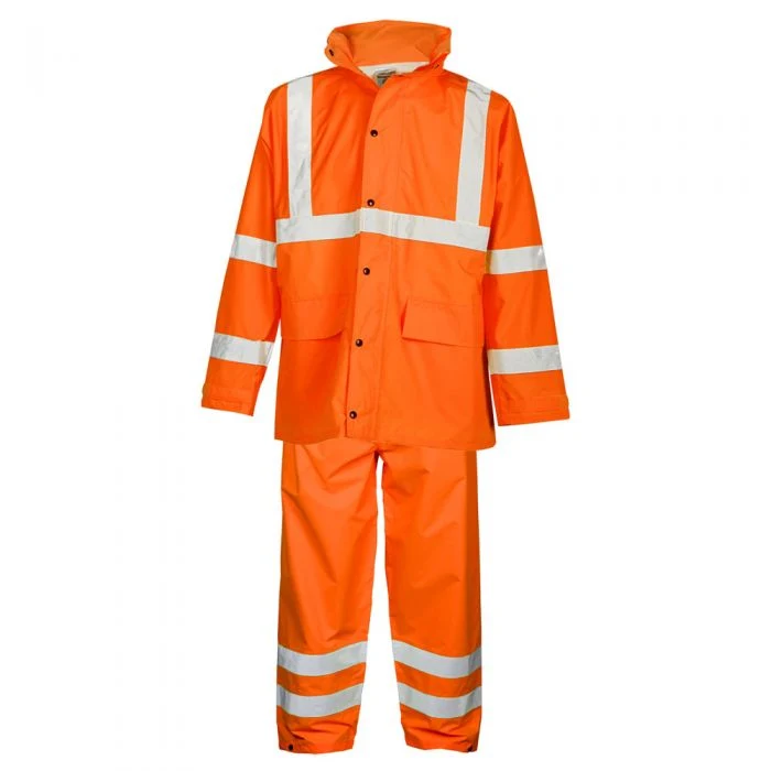 Hi Vis Waterproof Raincoat Reflective Workwear Working Wear Safety Suit