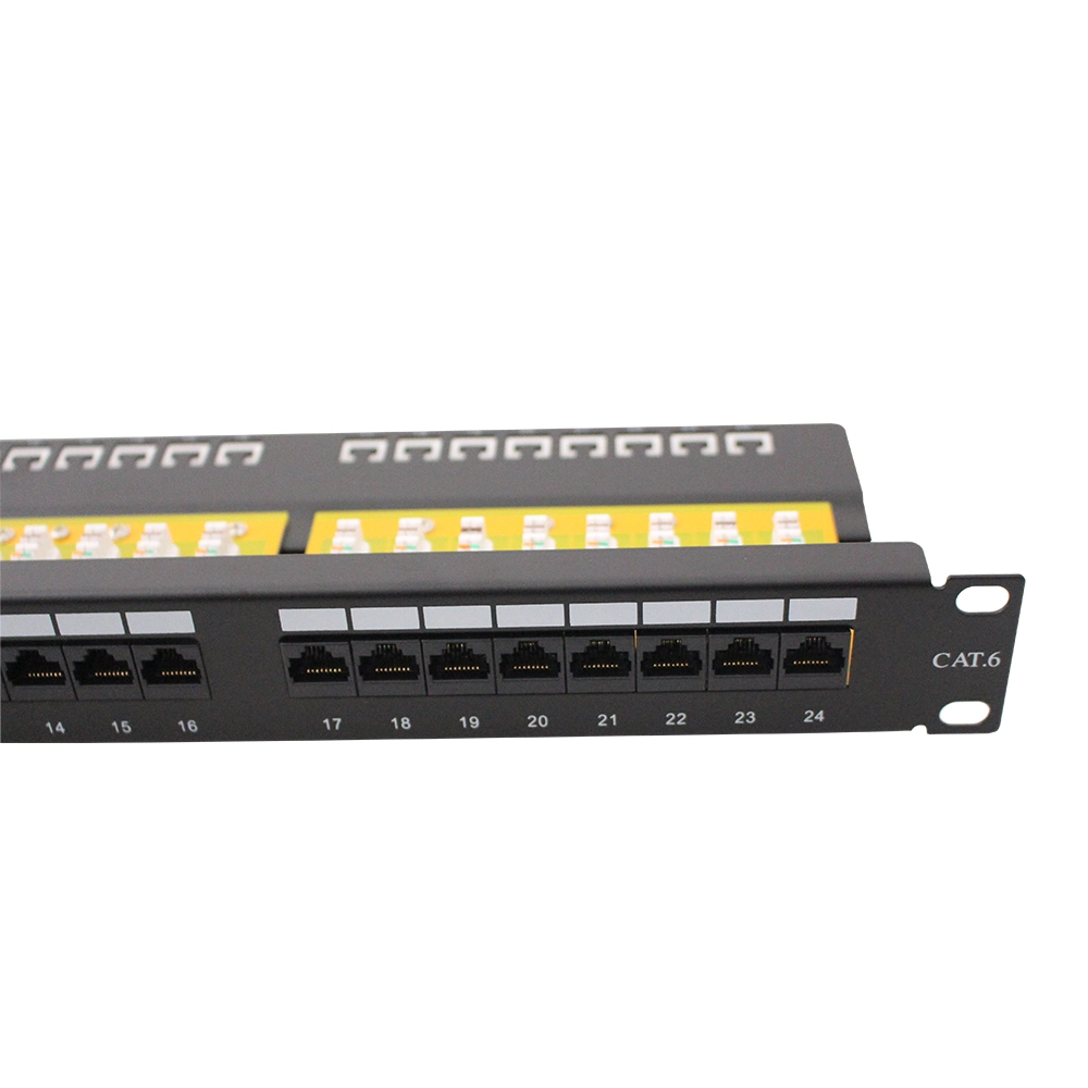 UTP CAT6 24 Ports Vertical Termination Patch Panel for 19inch Network Cabinet