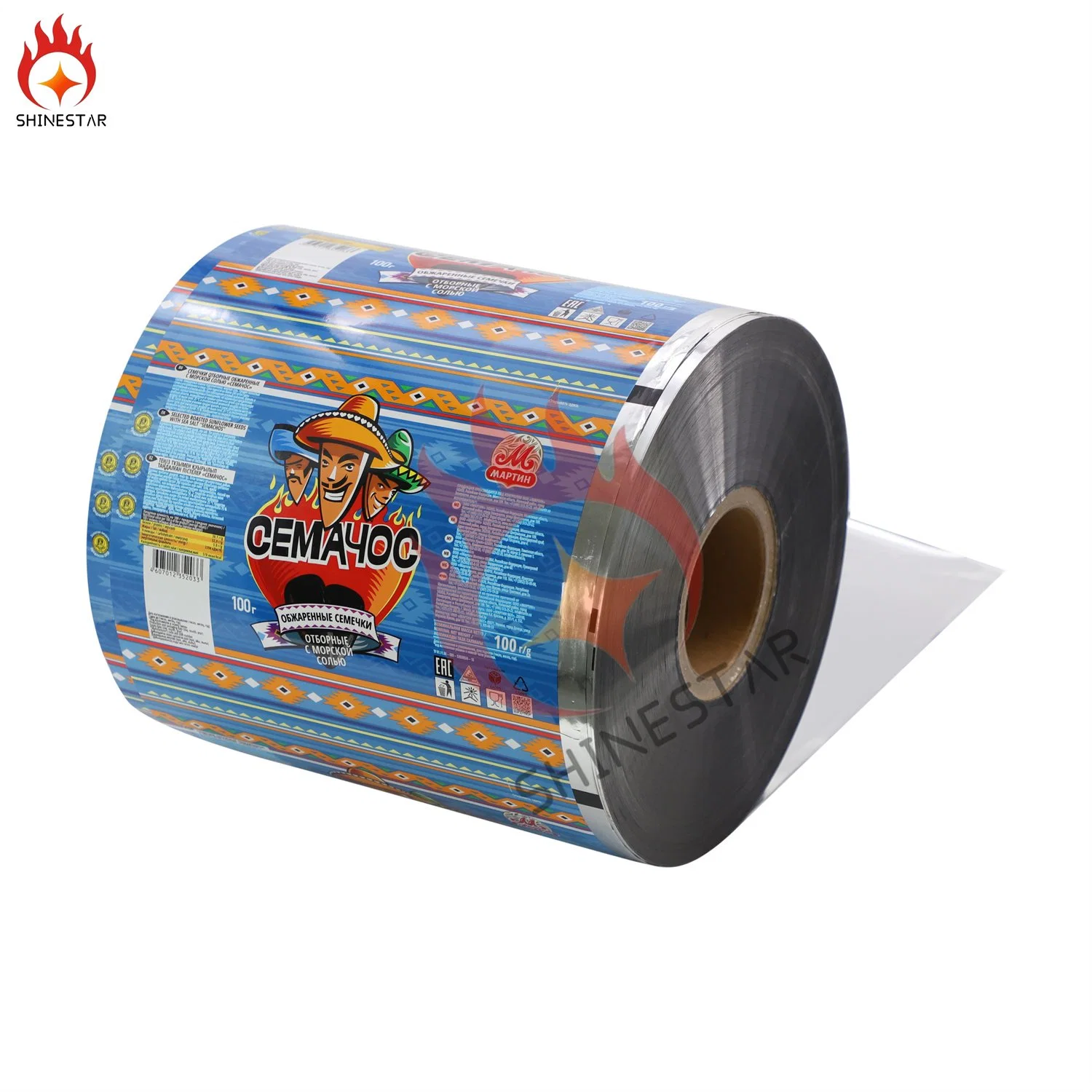 Pet/PE/PA/OPP/CPP/VMPET/Al Transparent Plastic Stretch Film for Packaging