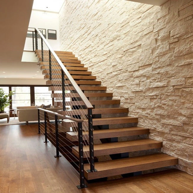 Beautiful Customized Indoor Wood Steel Staircase