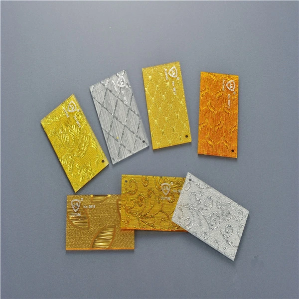 Silber Gold Stoff Acryl Blatt mit Stoff Tuch Blatt für Wanddekoration