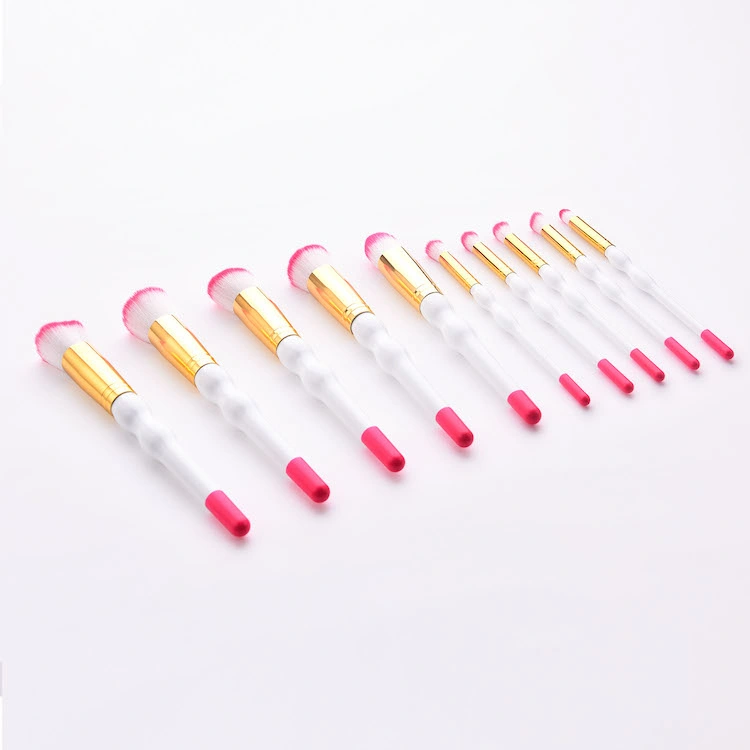 10 PCS High Density Soft Nylon Bristles Makeup Brush Collection for Girl Gift Beauty Tools