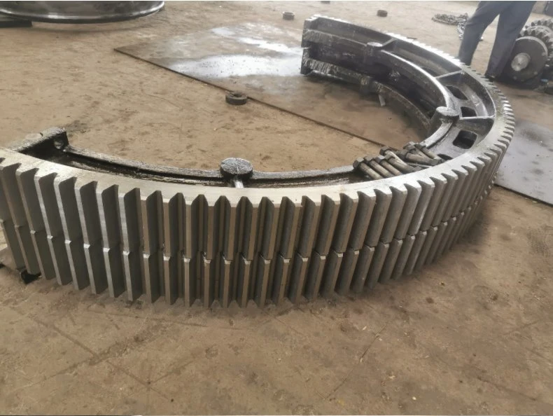 تخصيص العملاء حلقة Gear Ring كبيرة من الفولاذ Cast Girth للكرة المطحنة أو الكيلن الدوارة