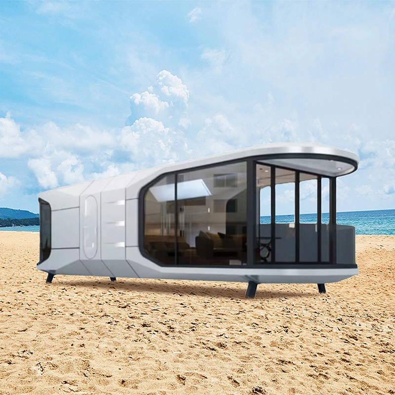 Space Capsule with Roof Terrace Mobile Integrated Home Cabin Hotel Container House